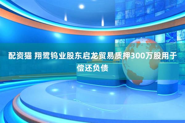 配资猫 翔鹭钨业股东启龙贸易质押300万股用于偿还负债