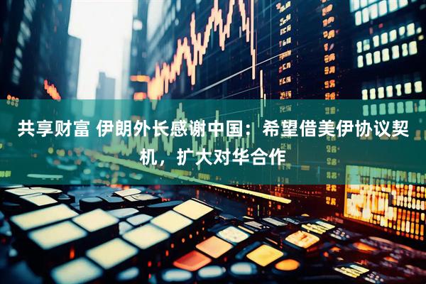 共享财富 伊朗外长感谢中国:希望借美伊协议契机,扩大对华合作
